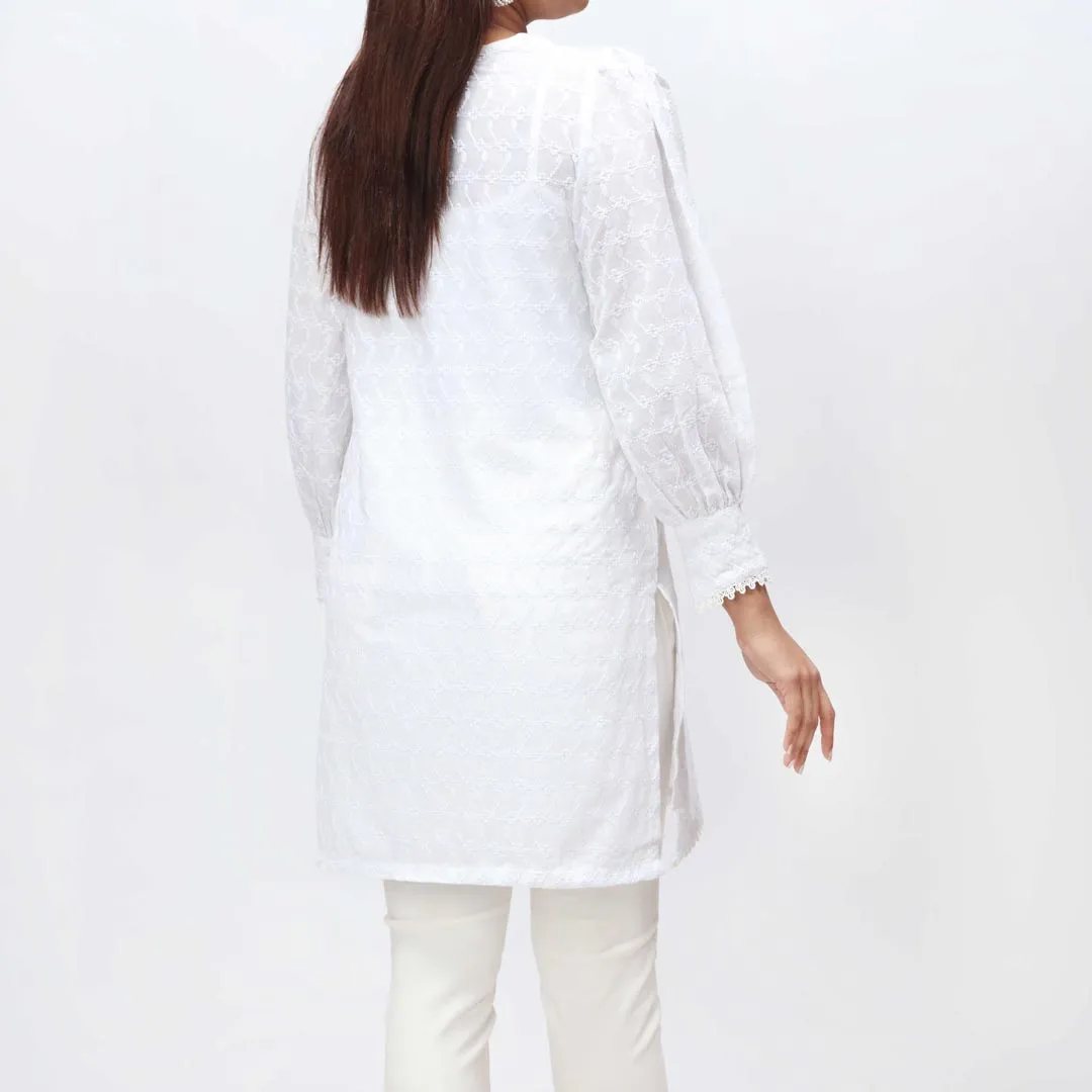 1PC- Embroidered Chikankari Shirt PS4077