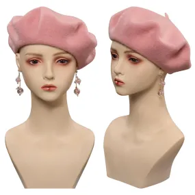 2023 BarB Pink Style Movie Cosplay Hat Cap Earings Halloween Carnival Costume Accessories BarBStyle