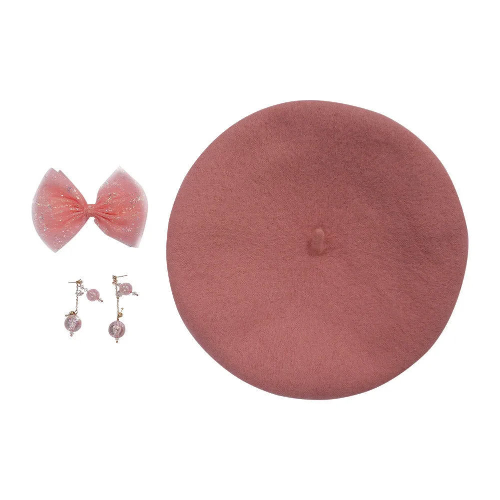 2023 BarB Pink Style Movie Cosplay Hat Cap Earings Halloween Carnival Costume Accessories BarBStyle