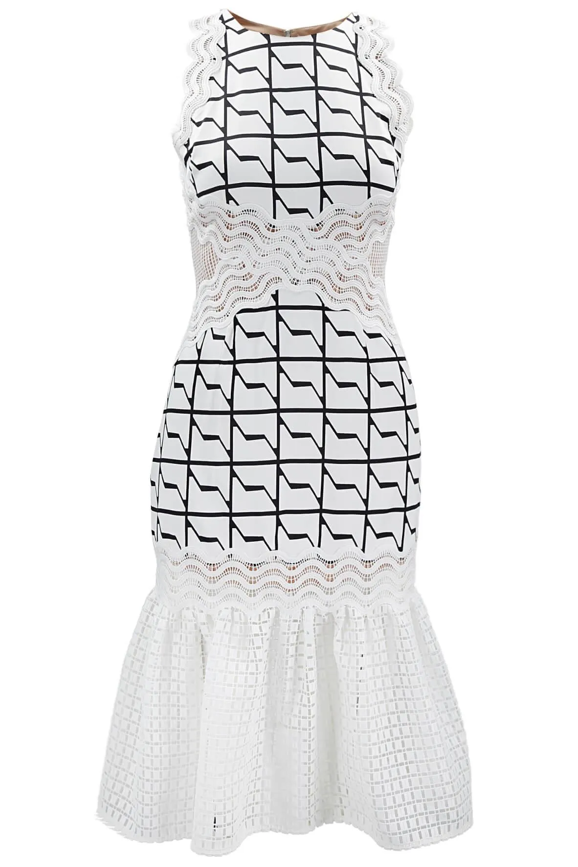 Adria Lace Trim Dress