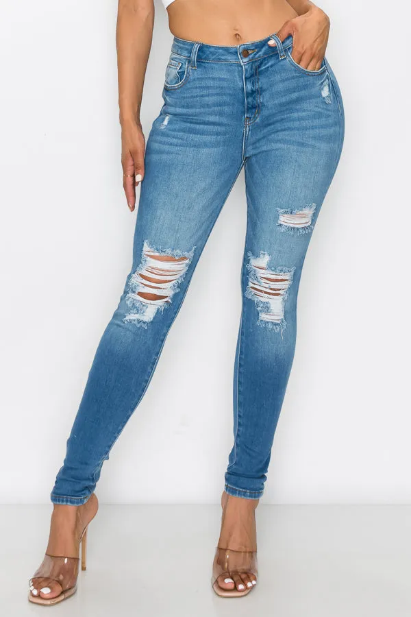 Amelie - High Rise Destructed Skinny