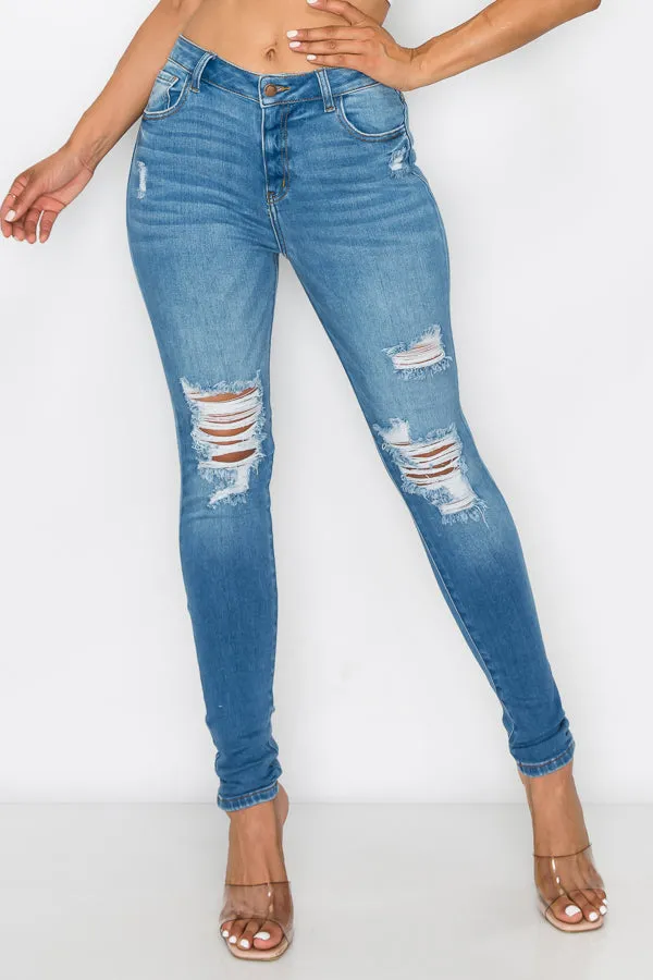 Amelie - High Rise Destructed Skinny