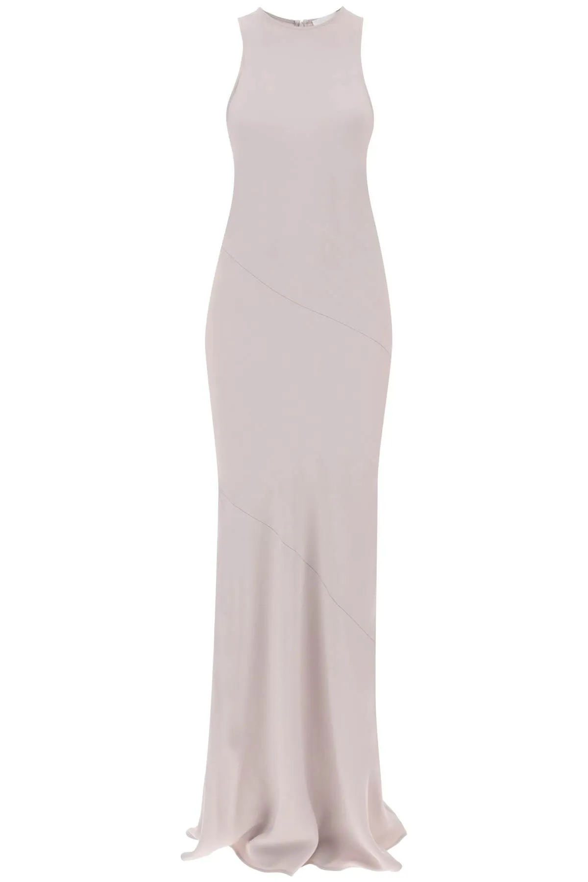 AMI ALEXANDRE MATIUSSI maxi crepe dress with bias cuts