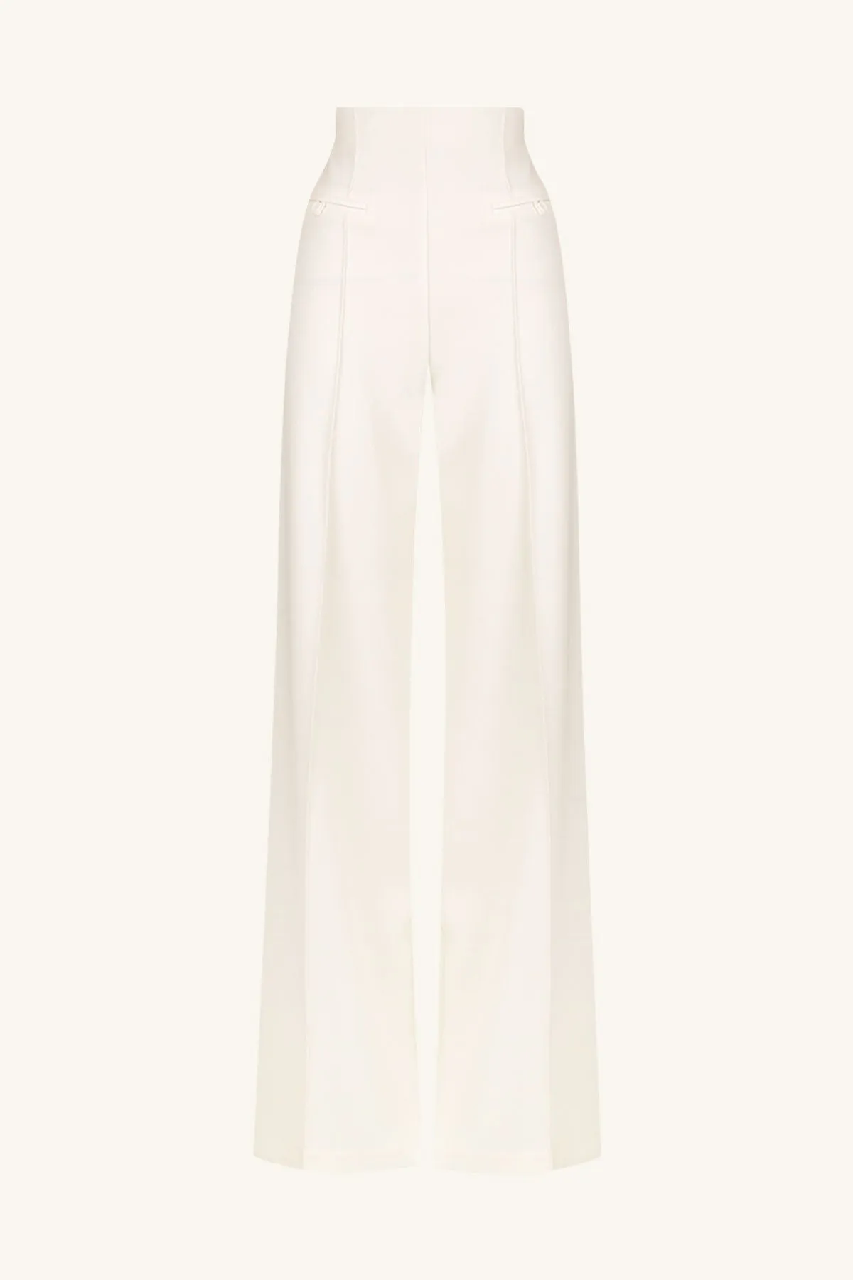 AMURA HIGH WAISTED WIDE LEG PANT - CREAM