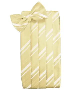 Banana Striped Satin Cummerbund