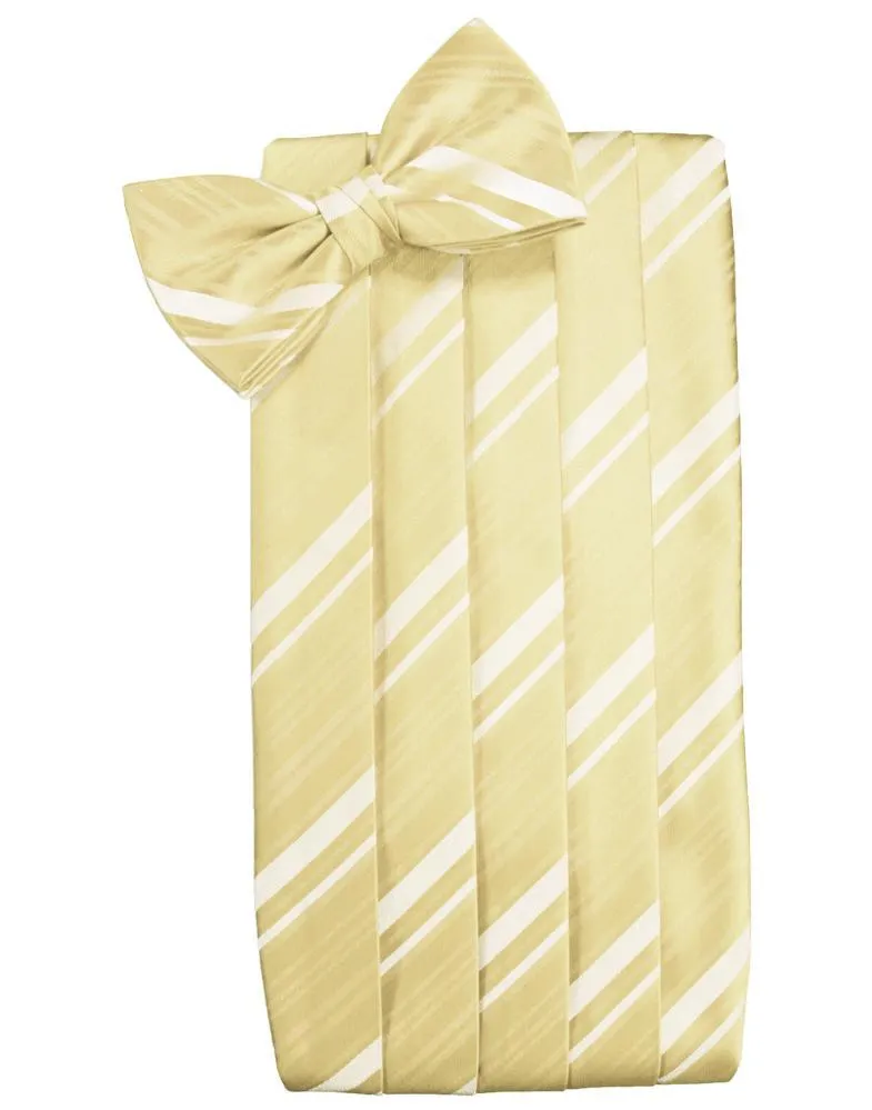 Banana Striped Satin Cummerbund