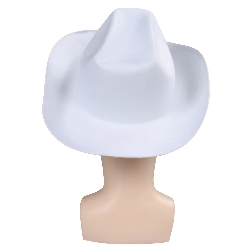 BarB Pink Style Movie Ken Cowboy White Hat Cap Halloween Cosplay Accessories BarBStyle