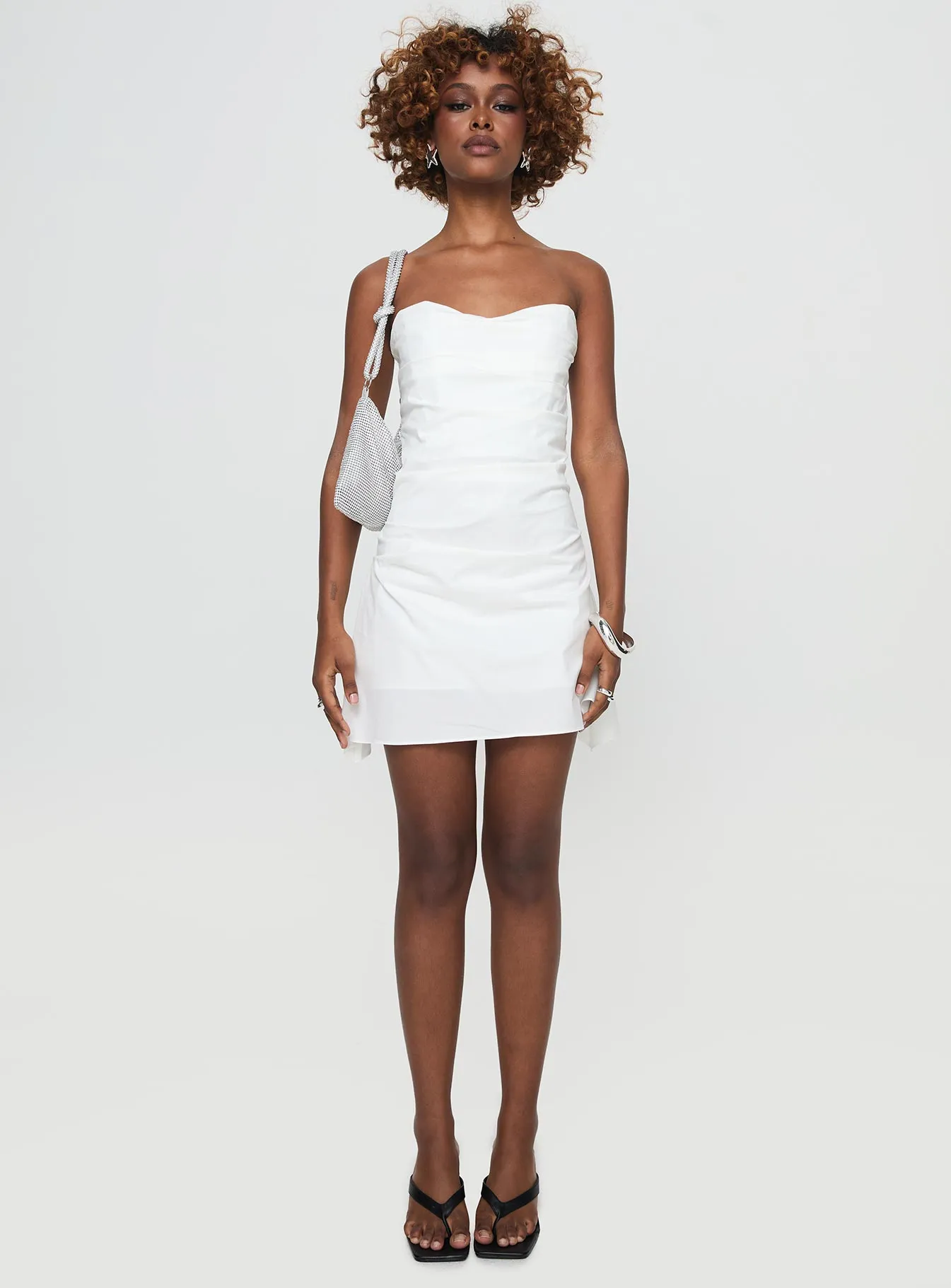 Bradwell Strapless Mini Dress White