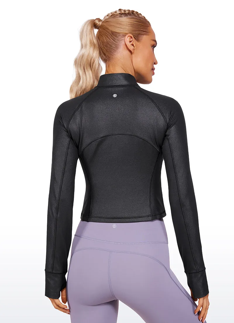 Butterluxe Half-Zip Long Sleeve Cropped