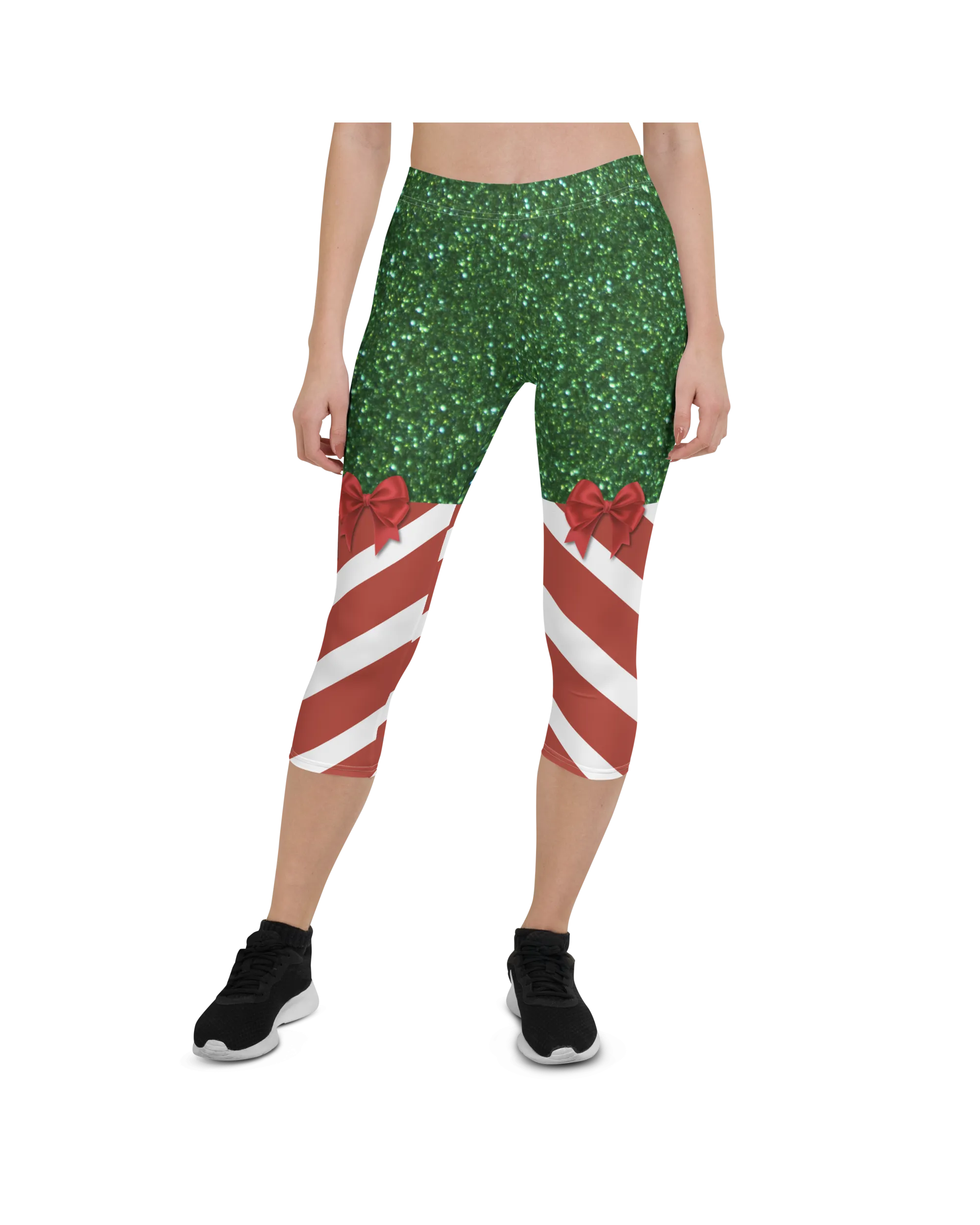 Candy Stripe Christmas Capris