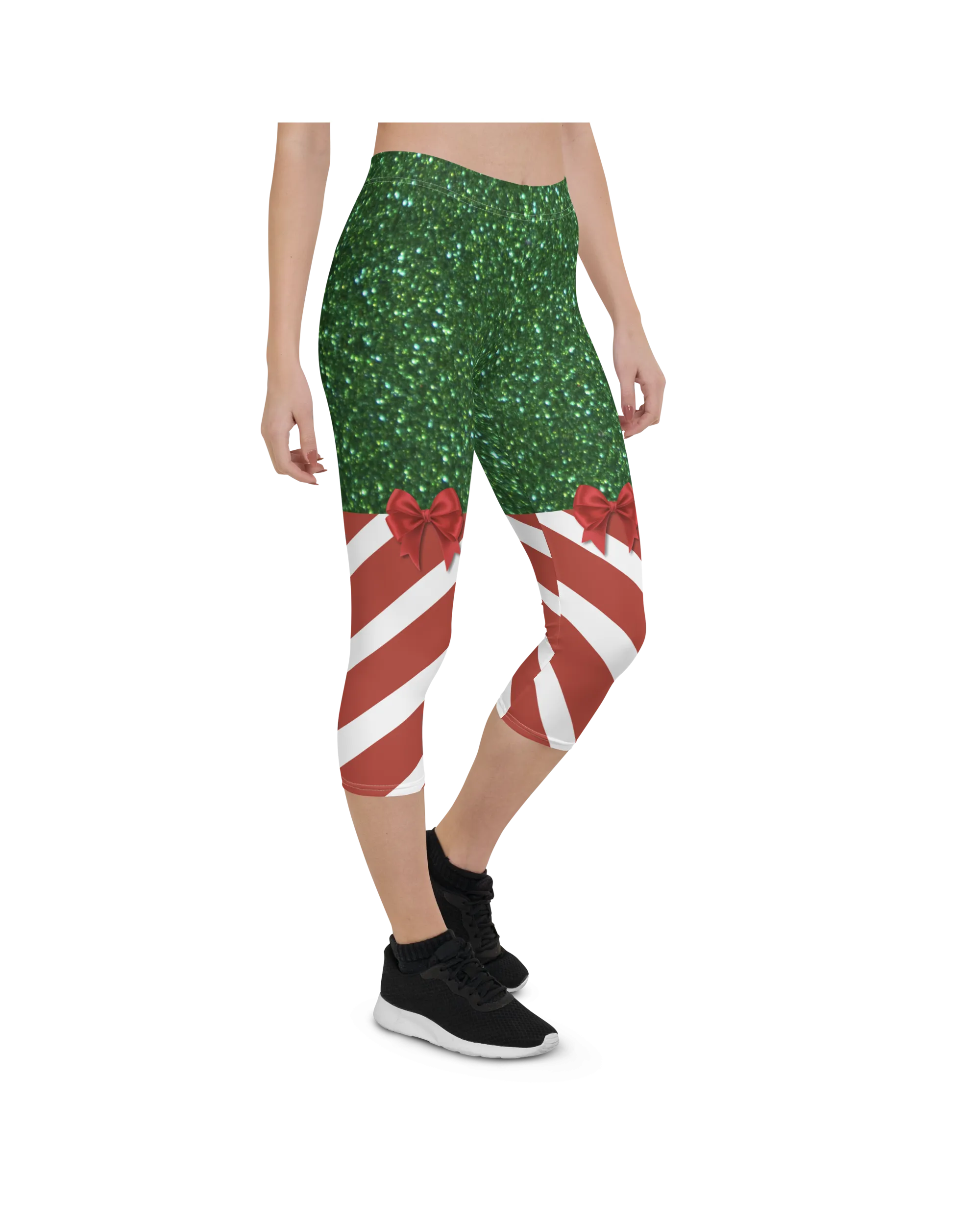 Candy Stripe Christmas Capris