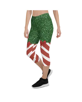 Candy Stripe Christmas Capris