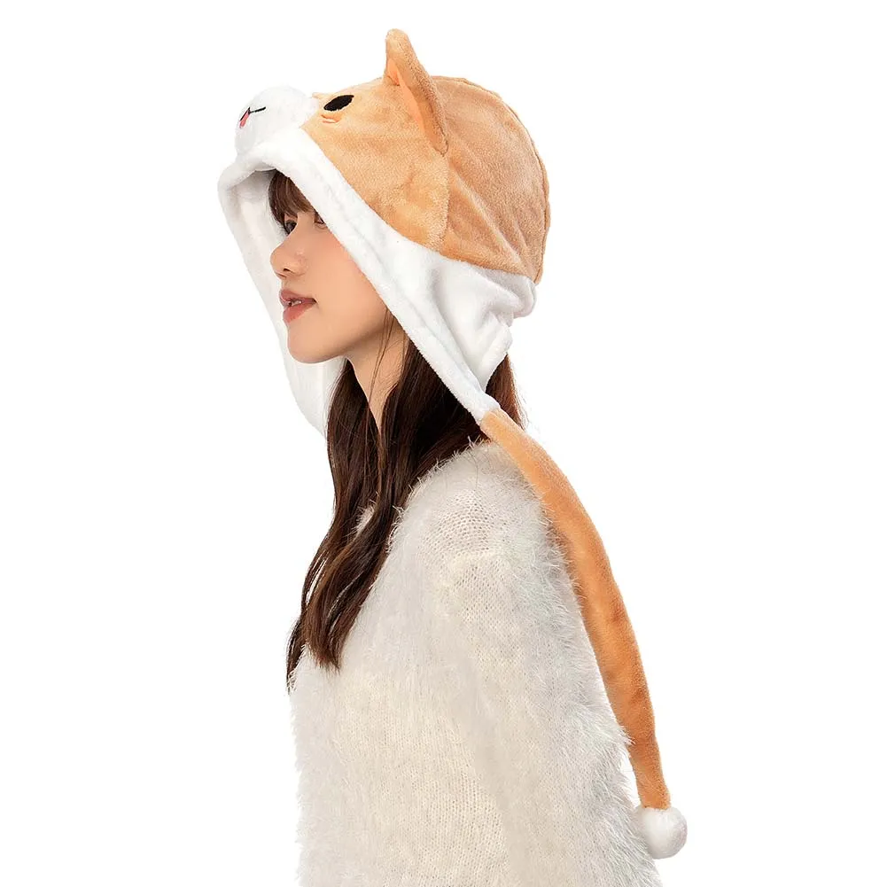 Cartoon Animal Shiba Inu Cosplay Plush Cap Winter Hat Birthday Gifts