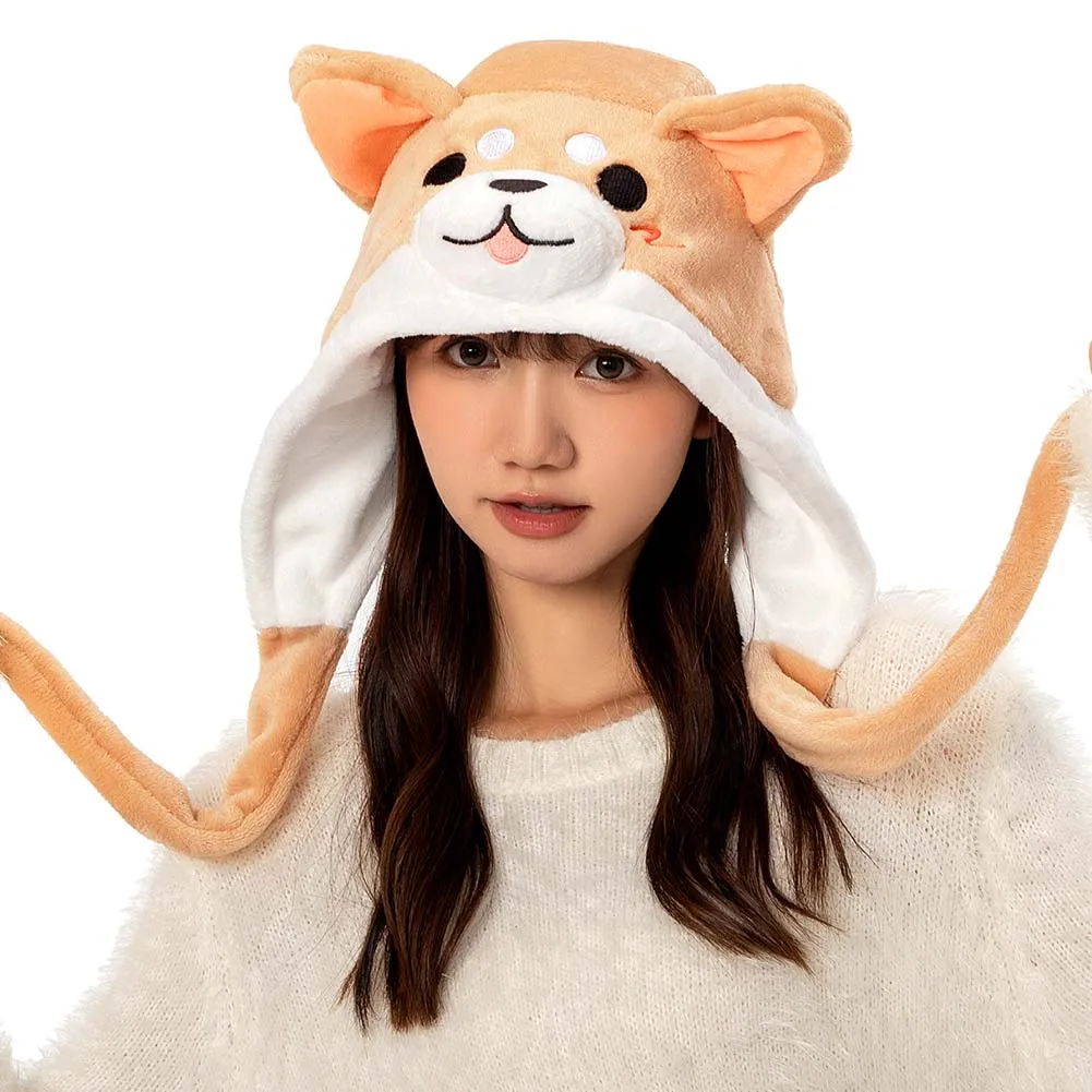 Cartoon Animal Shiba Inu Cosplay Plush Cap Winter Hat Birthday Gifts