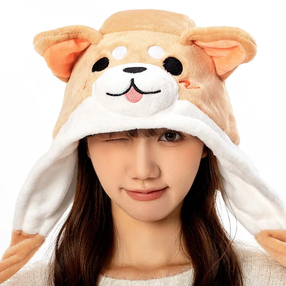 Cartoon Animal Shiba Inu Cosplay Plush Cap Winter Hat Birthday Gifts