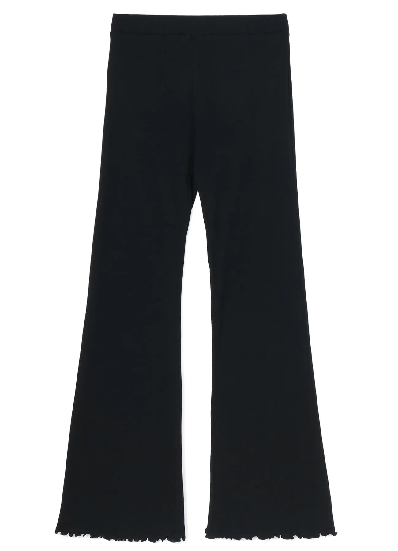 COTTON RAYON RIB FLARE PANTS