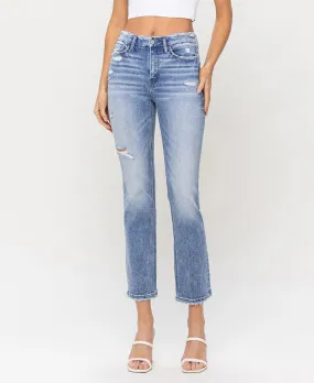 Coveniently - High Rise Cropped Slim Straight Jeans