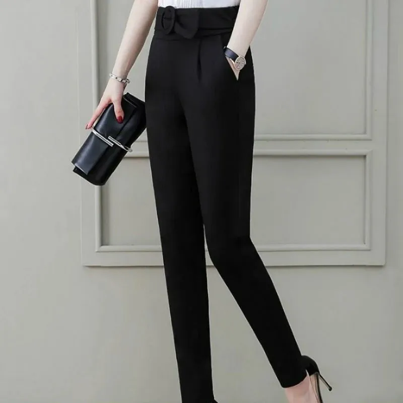 Elegant Fine-Striped Trousers