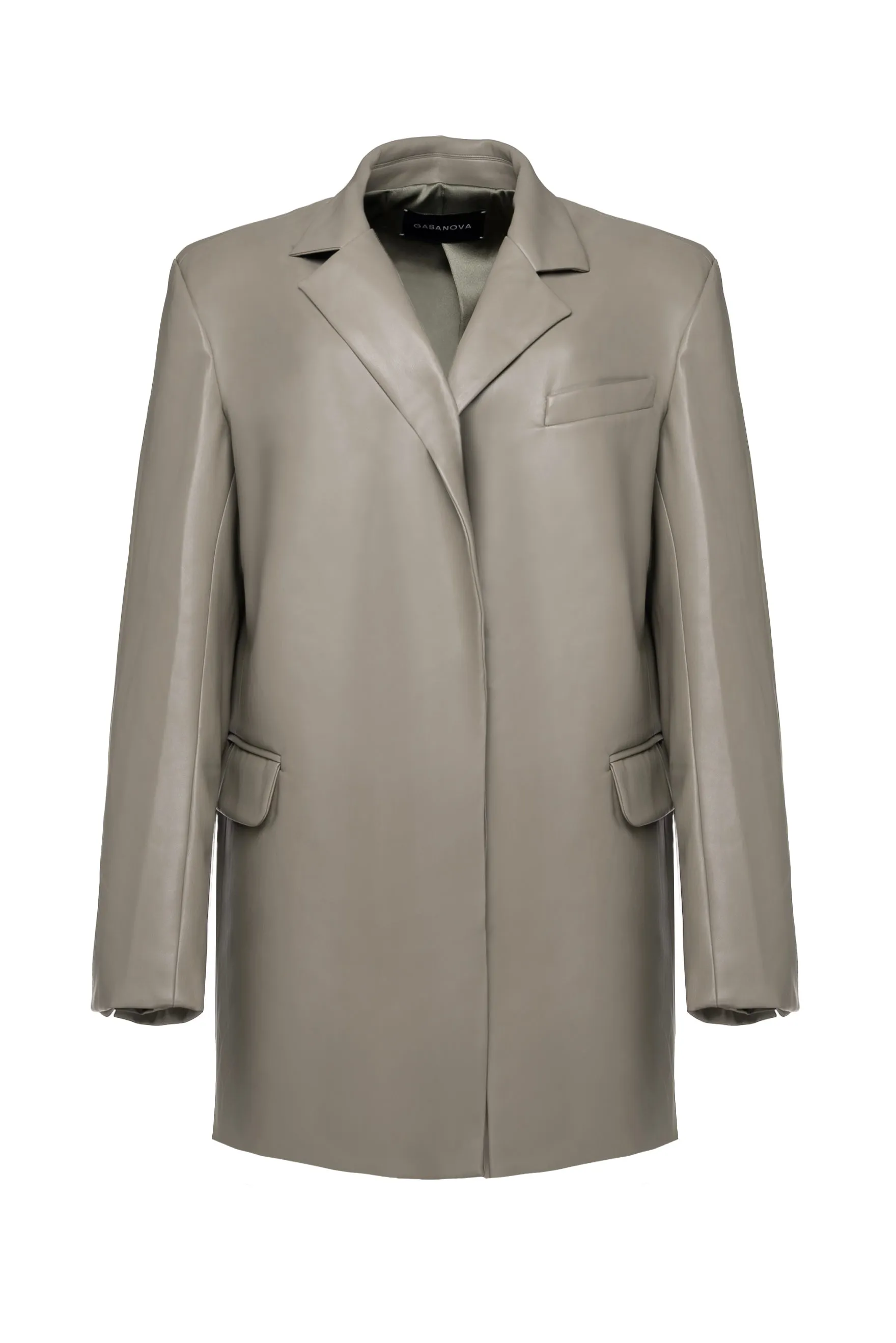 Elongated Jacket With Pointed Lapel