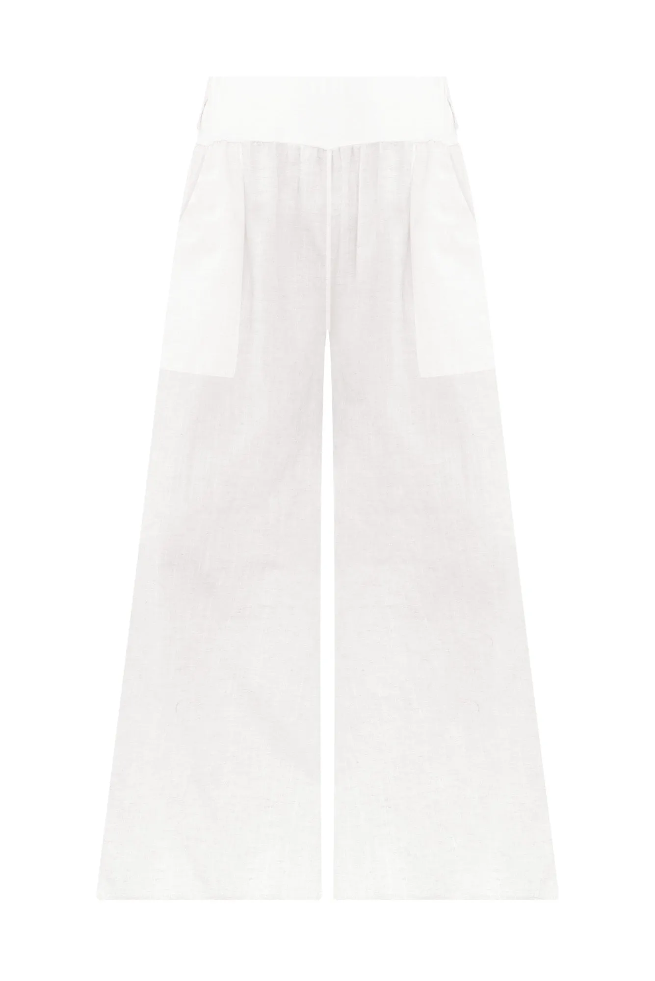 Emeline White Wide Leg Pants