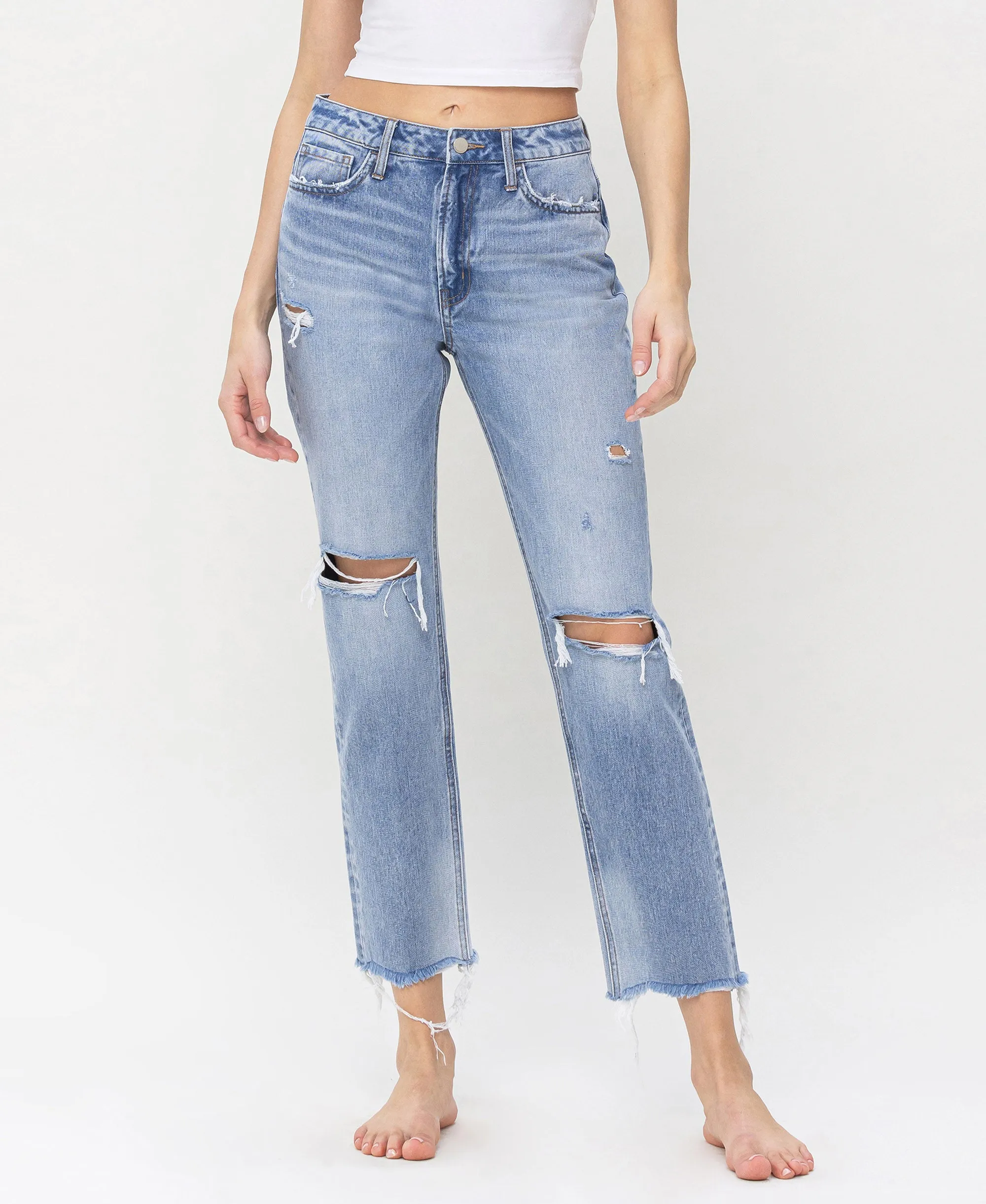 Flexible - Super High Rise Relaxed Straight Jeans