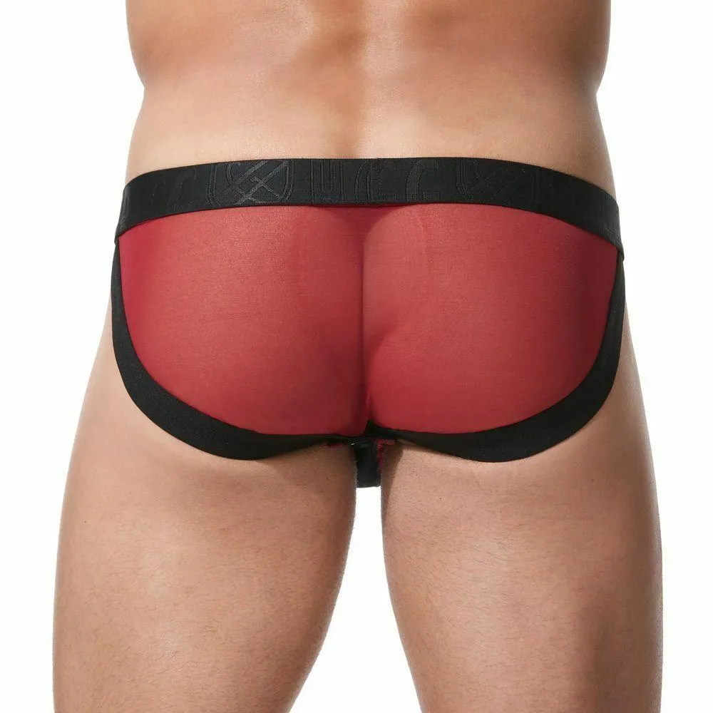 GREGG HOMME Briefs Temptation Super Mesh Unsnaps It Red 152103 108