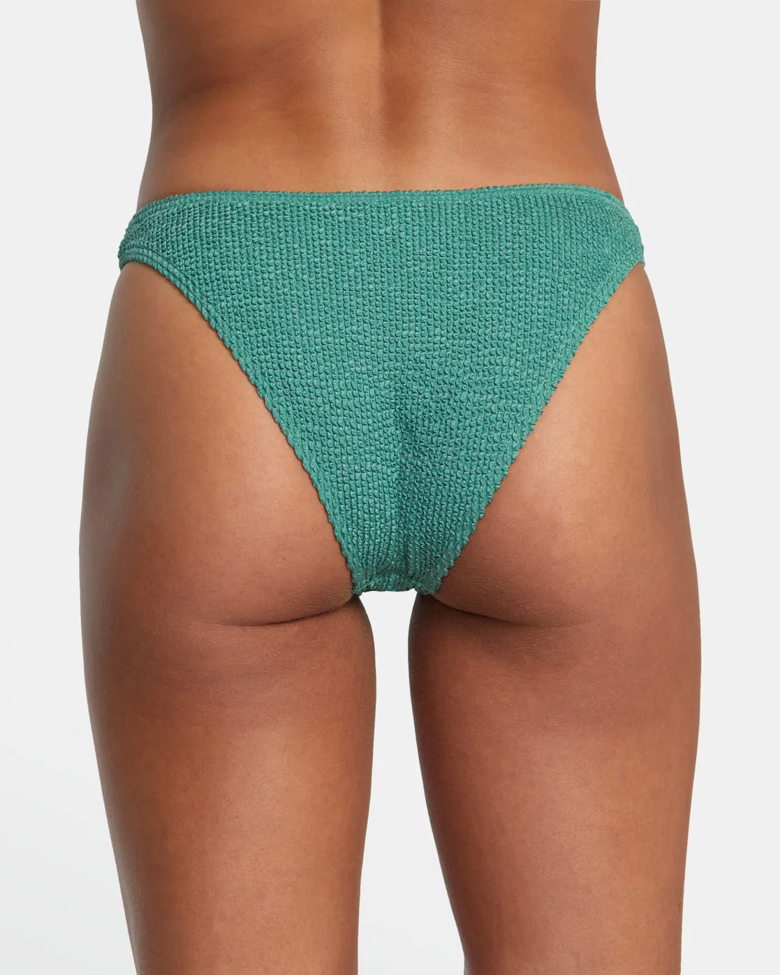 Grooves French Bikini Bottoms - Dusky Green