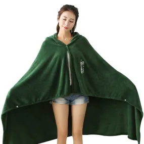 Harrypetter Survey Corps Cape Flanelle The Wings of Freedom Couverture à Capuche Cap Cosplay Costume Vert, S