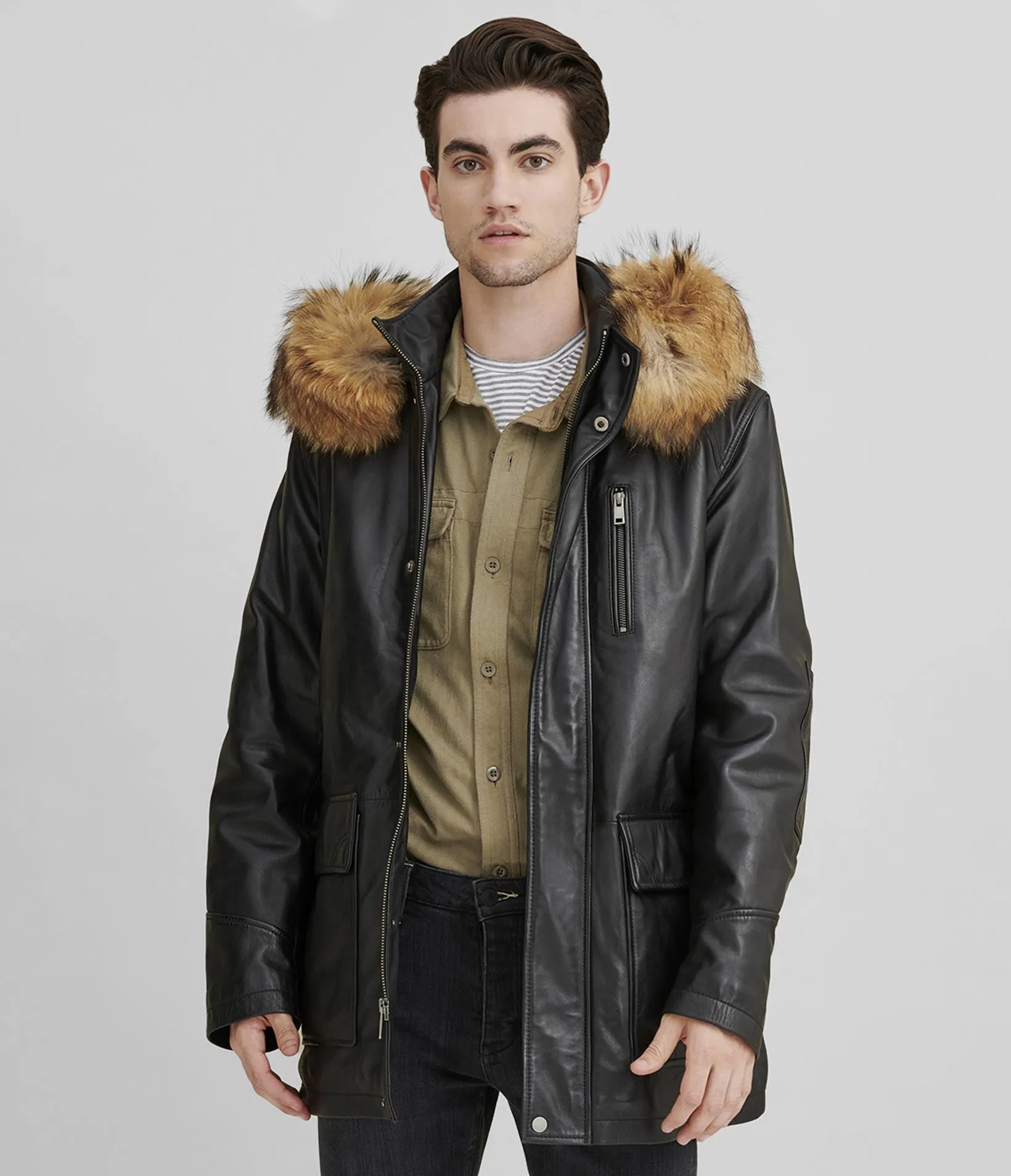 Jasper Leather Parka