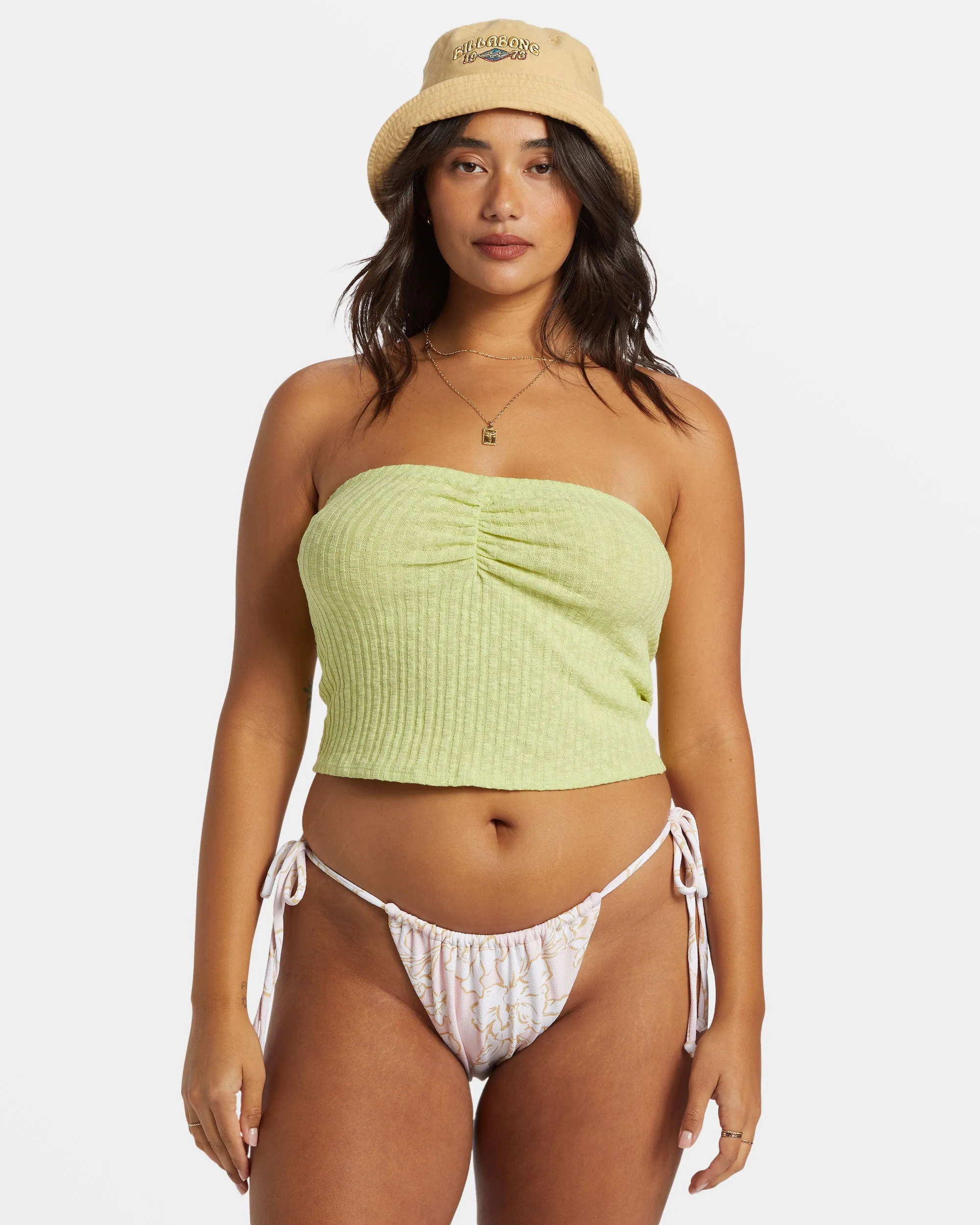 Kora Cropped Tube Top - Lime Zest