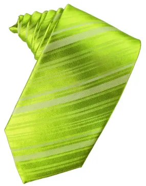 Lime Striped Silk Necktie