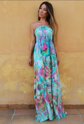 Liquid Rainbow Bali Bandeau Dress