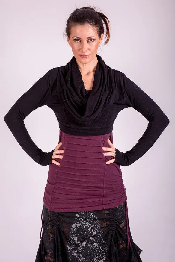 Long Corsolette Top - Plum