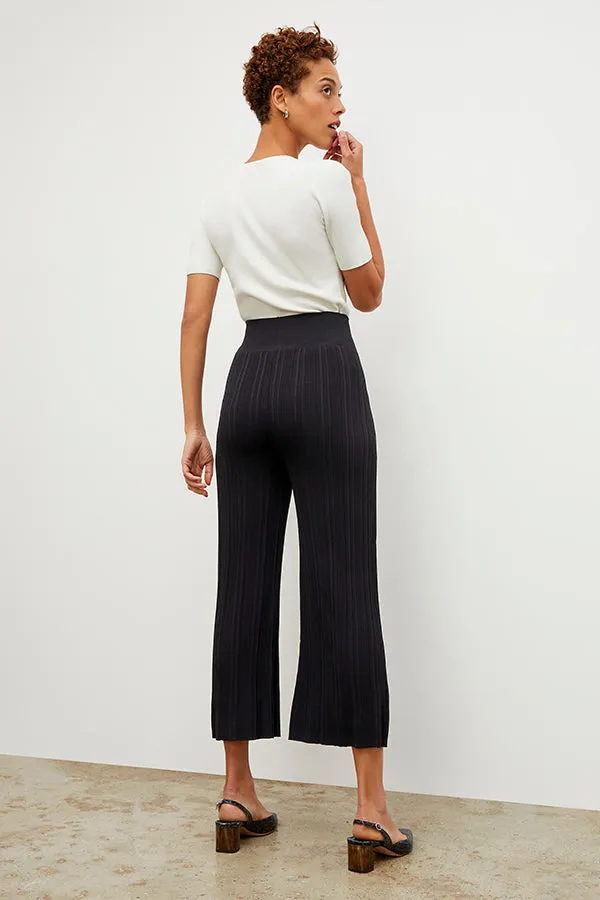 Marijane Pant - Textured Knit :: Black