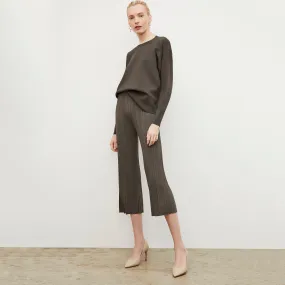 Marijane Pant - Textured Knit :: Light Ash