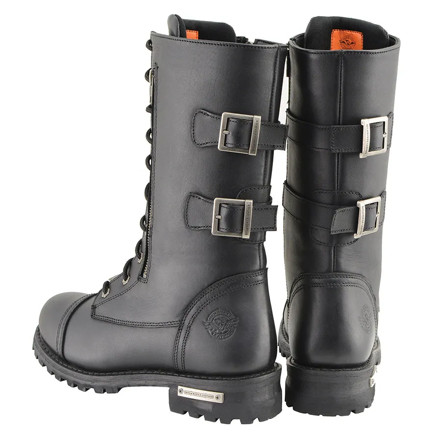 Men’s Tall Lace Front Boot w/ Buckles back & Knife Storage Pockets