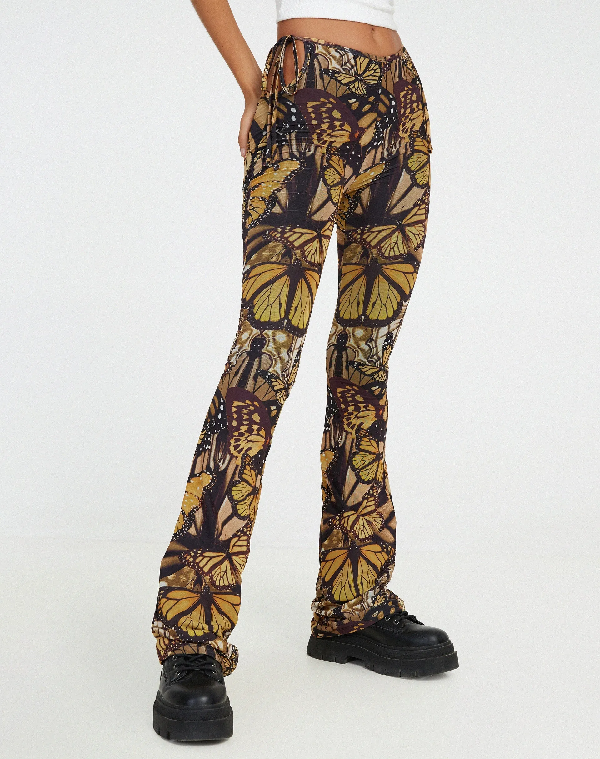 Mileri Flare Trousers in Butterfly Gold