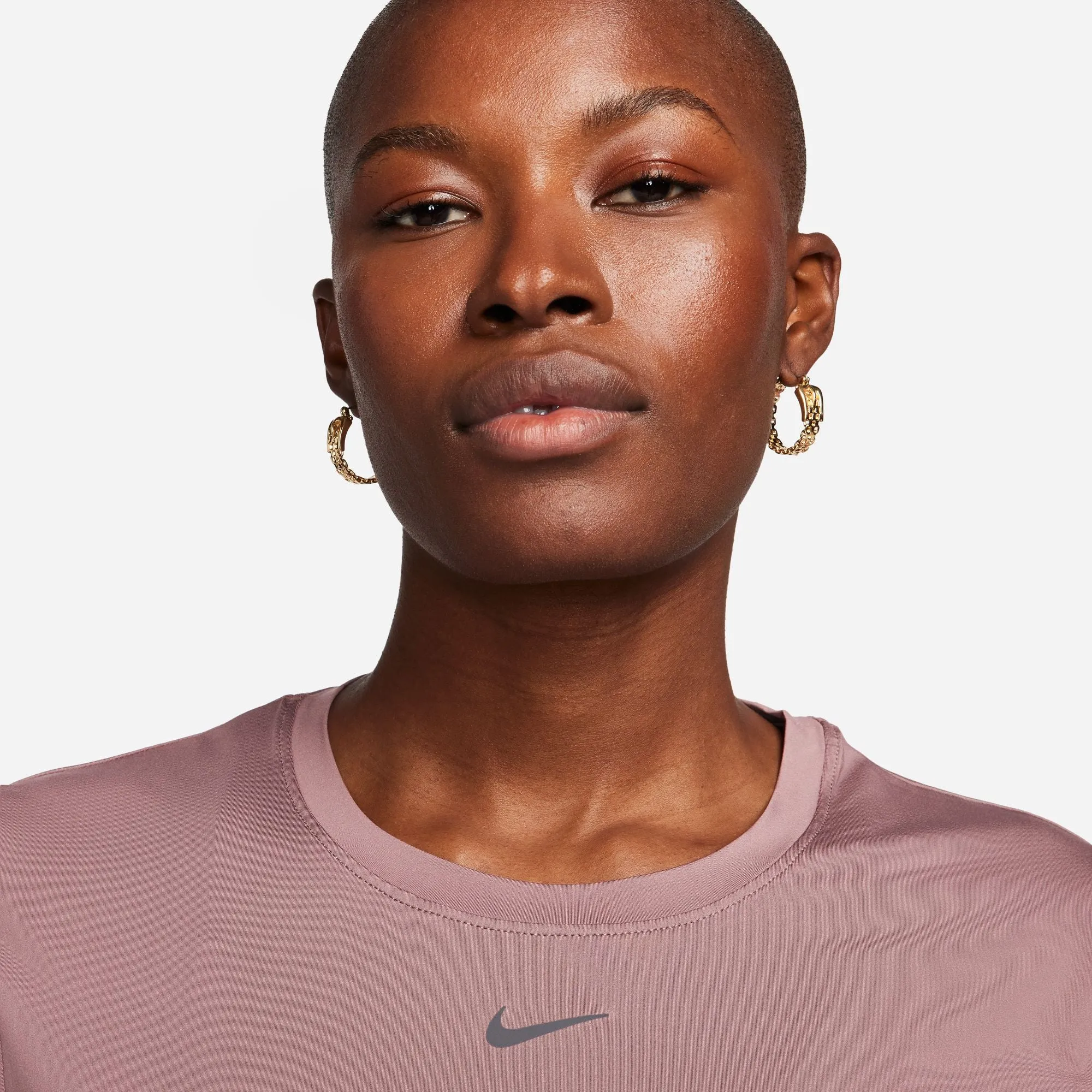 Nike Women's One Dri-FIT Classic Tee Smokey Mauve / Black