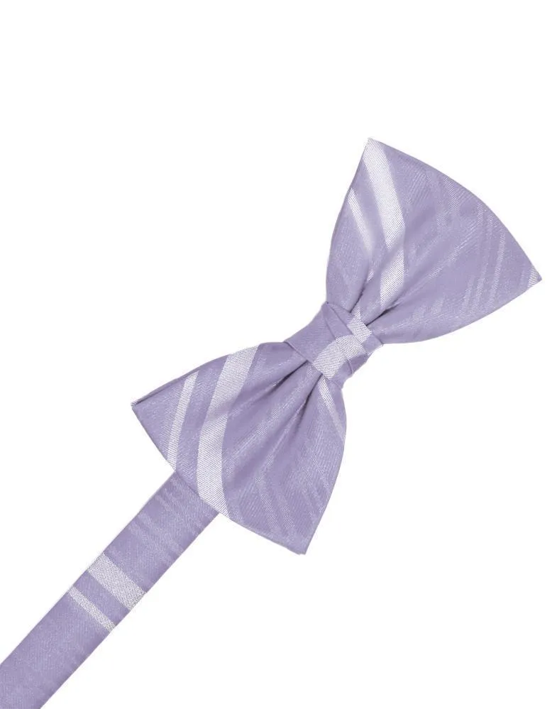 Periwinkle Striped Satin Kids Bow Tie