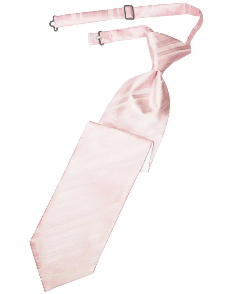 Pink Striped Satin Necktie