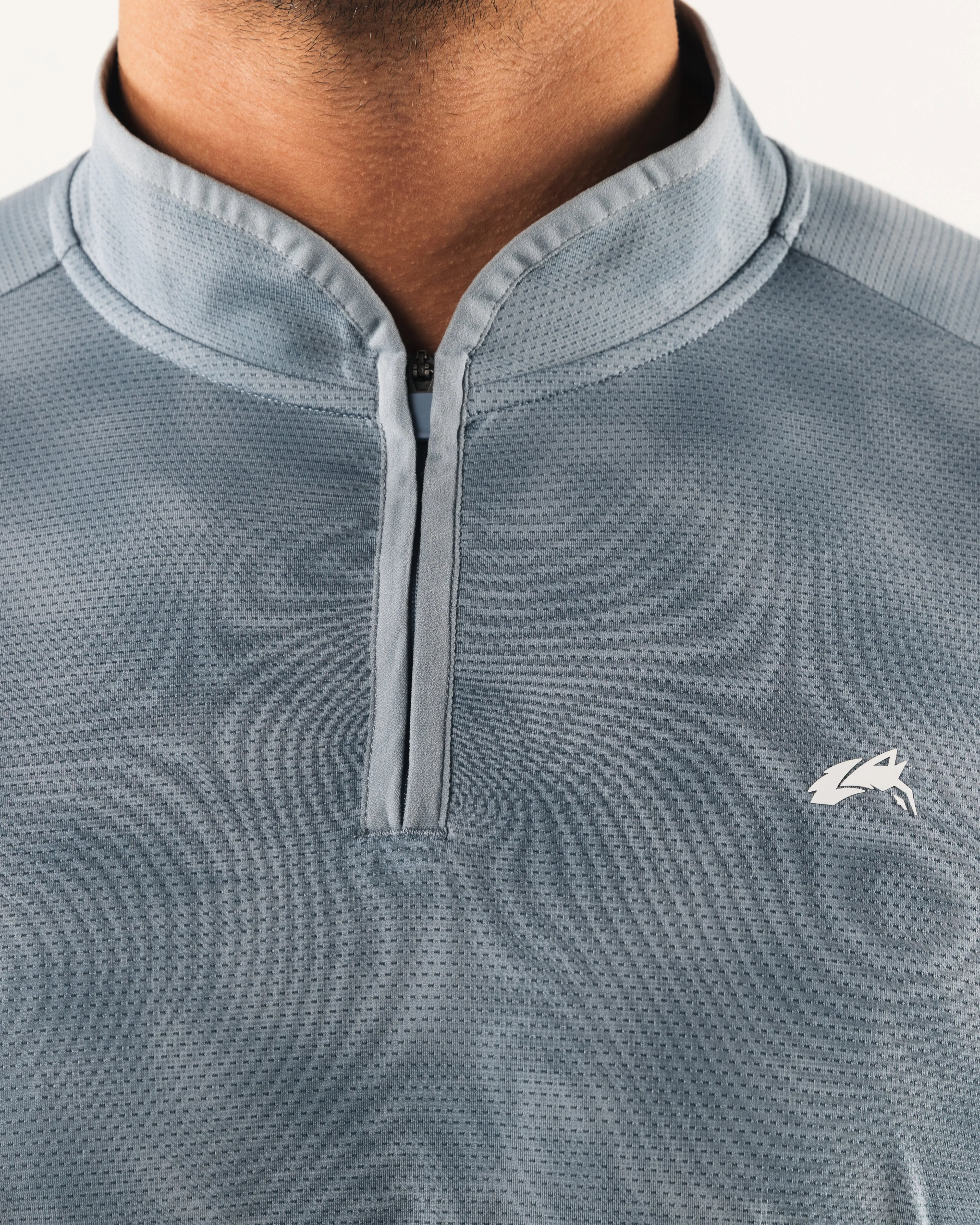 Racer Quarter Zip - Slate Print