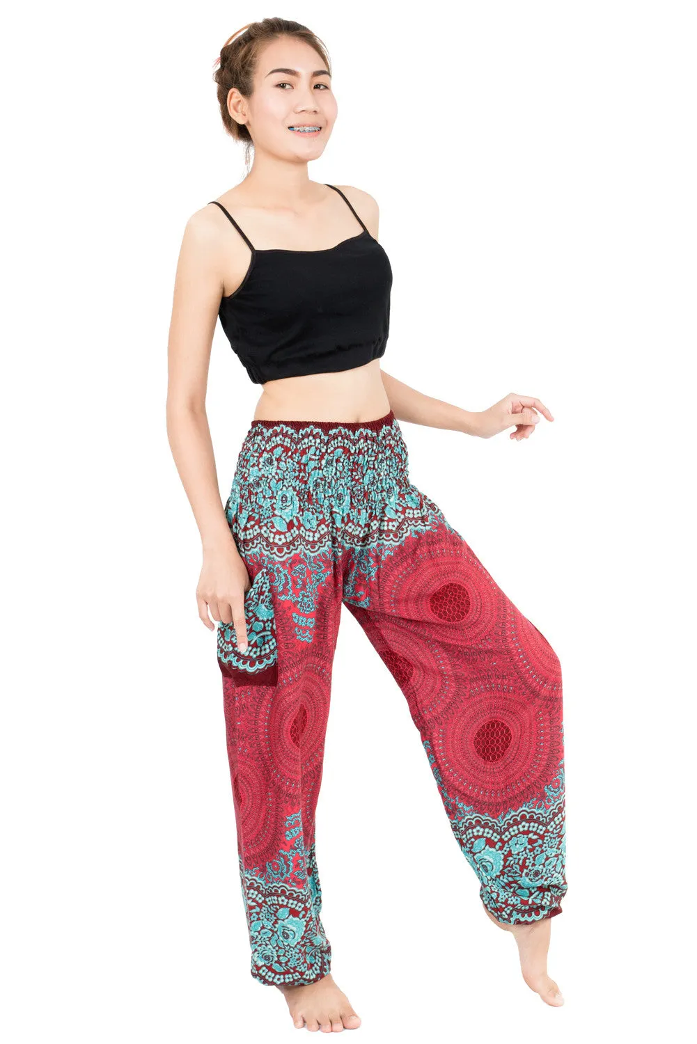 Red Mandala Harem Pants