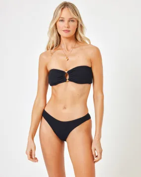 Ribbed Jasper Bikini Top - Black