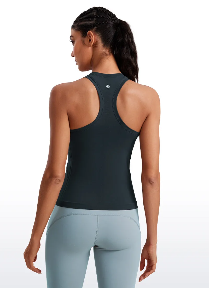 Seamless High Crewneck Racerback Tanks