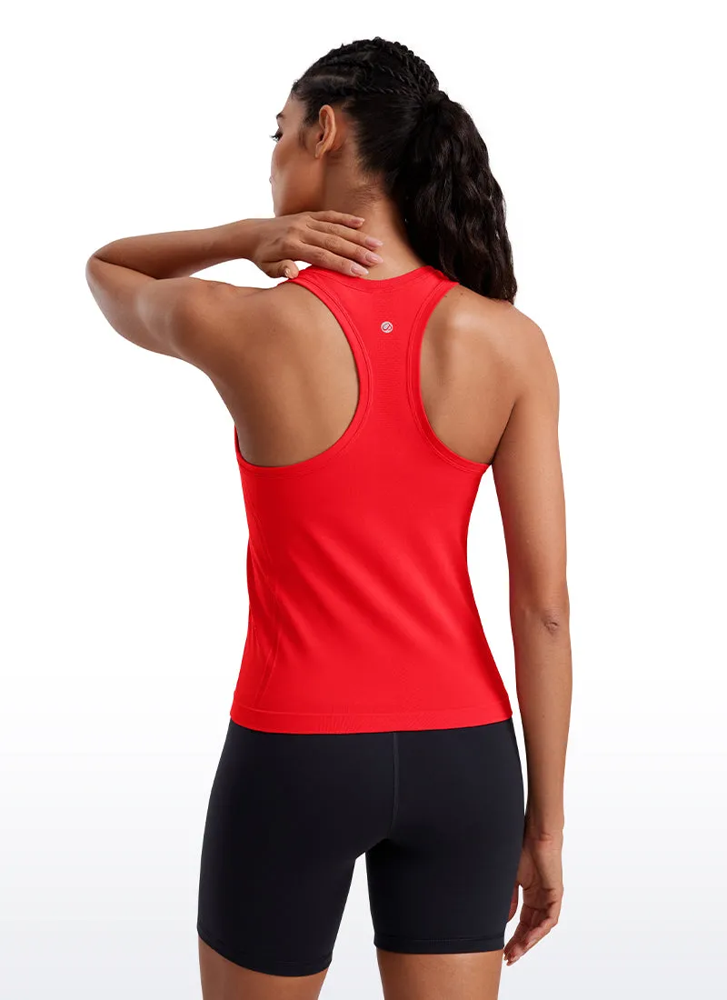 Seamless High Crewneck Racerback Tanks