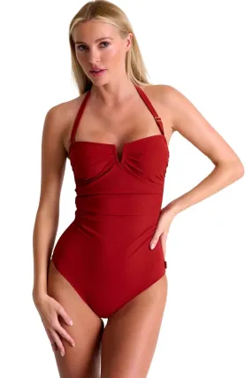 Shan Classic Bandeau One Piece Swimsuit, Orange Paprika (42510-08)