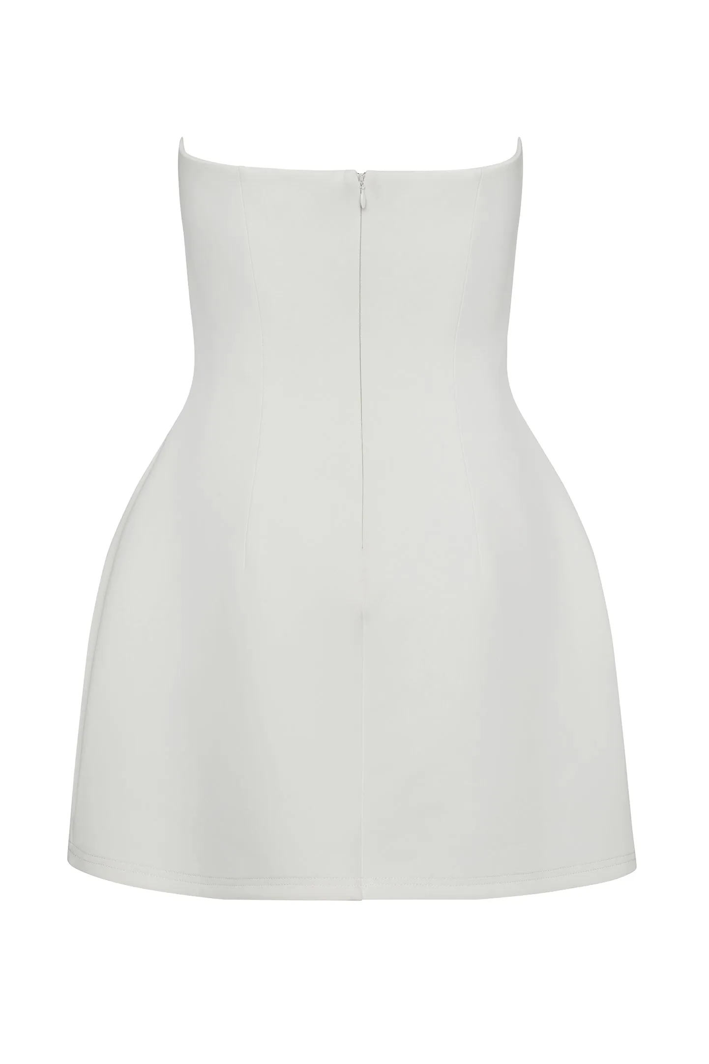 Solene Strapless Pocket Mini Dress - White