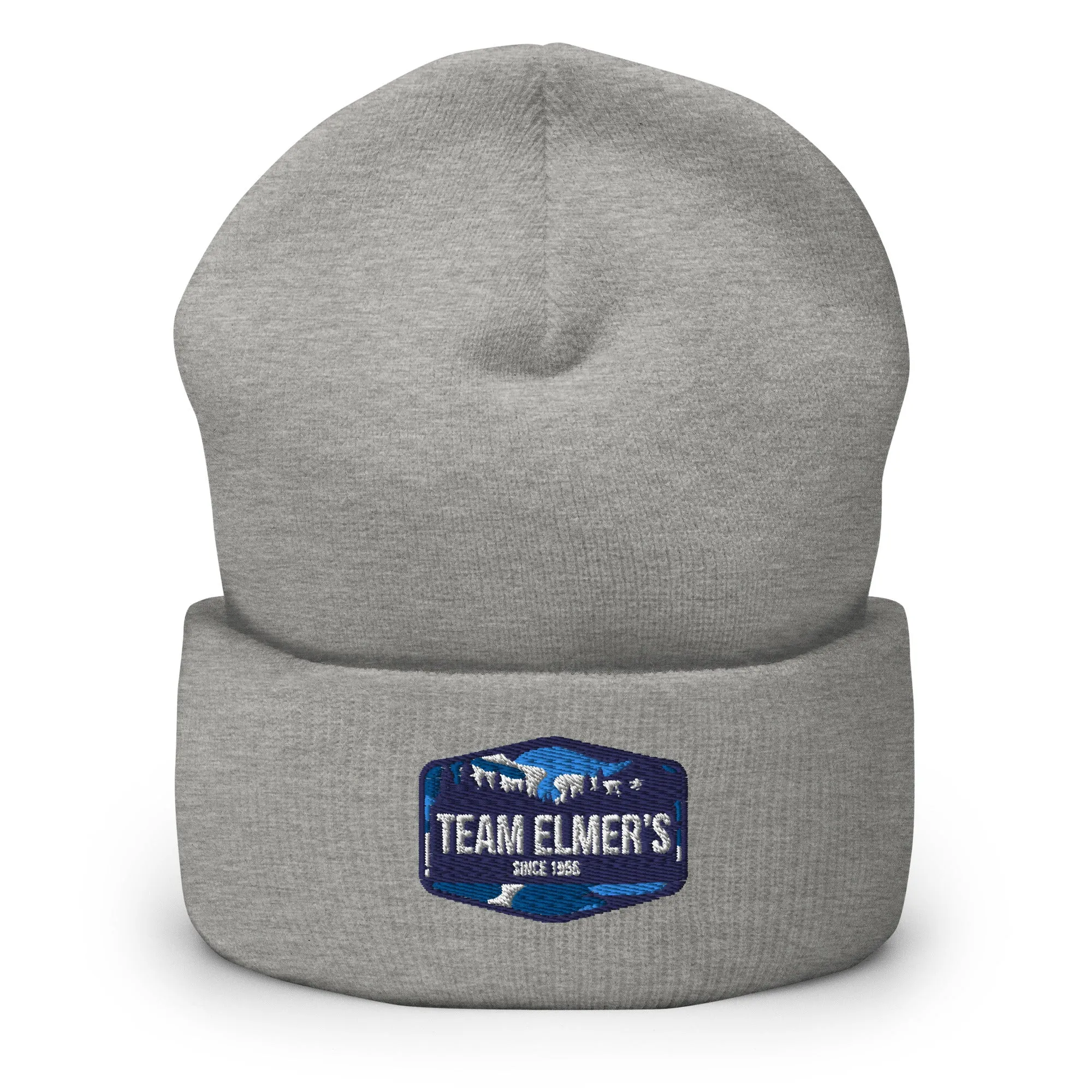 Team Elmer's Blueberry Camo Embroidered Cuffed Beanie