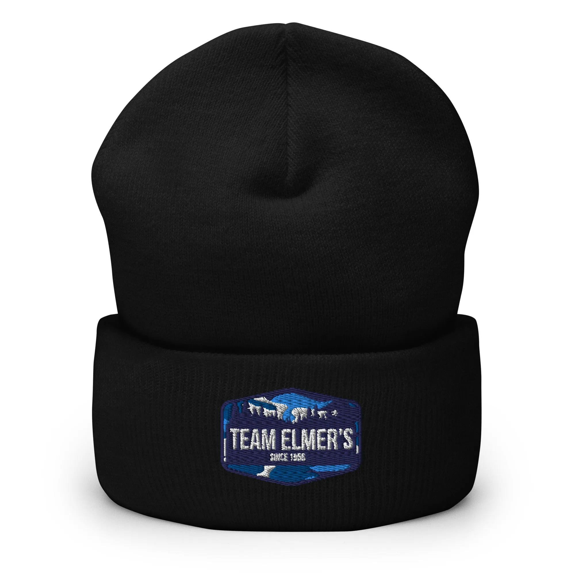 Team Elmer's Blueberry Camo Embroidered Cuffed Beanie