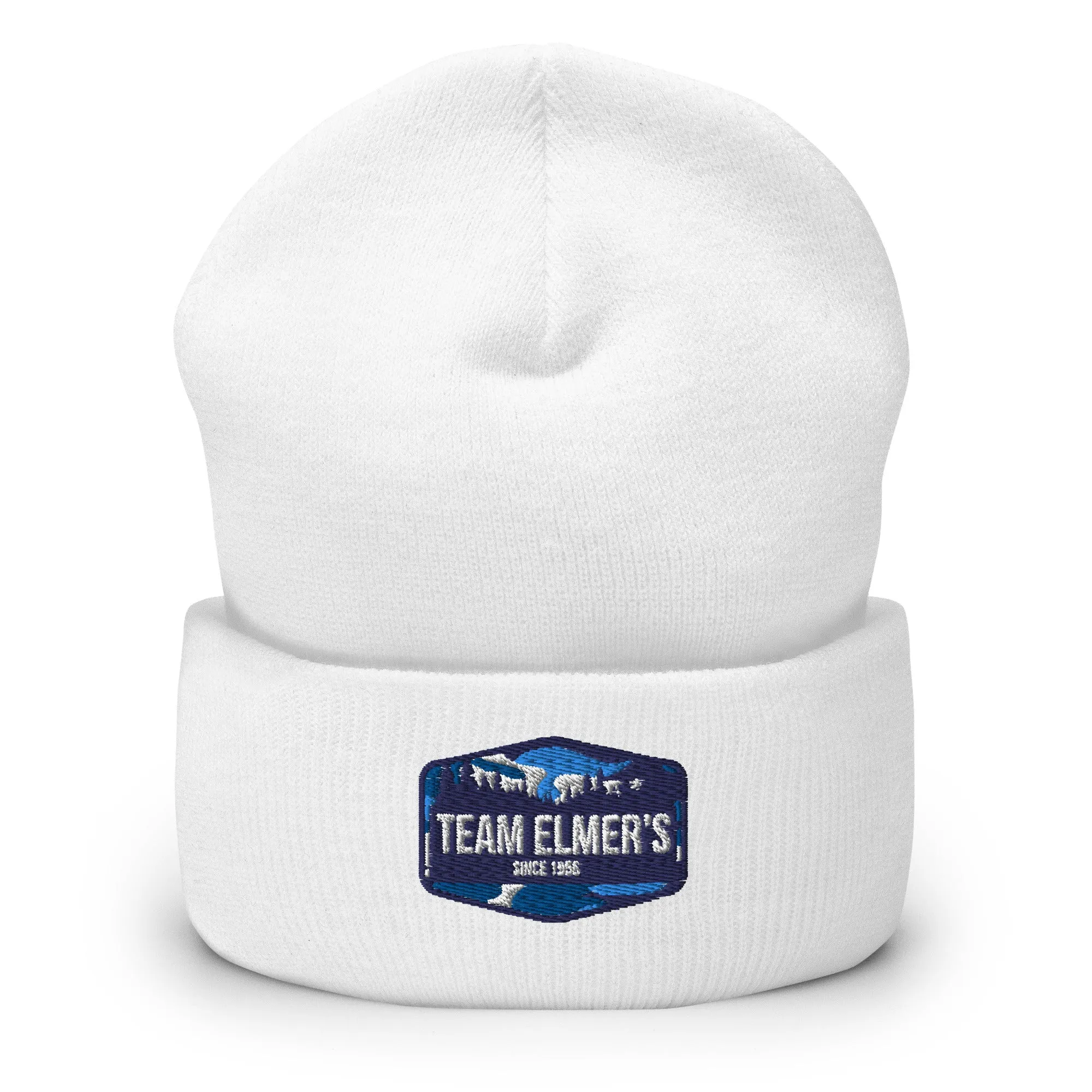 Team Elmer's Blueberry Camo Embroidered Cuffed Beanie